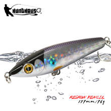 Hunthouse-señuelo de agua superior para pesca, aparejos de pesca de atún GT con tornillo largo, flotador de 179mm, 96g, lw525, Wobbler Stickbait 2024 - compra barato