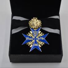 1PC Top Quality Deutsches Prussia Blue Max Pour le Merite with Gold Oak Leaves Badge in Black Box Medal Souvenir Gifts 2024 - buy cheap