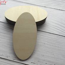 50 pcsUnfinished Wood oval Rustic Wooden Cutout Home Decoration  DIY Craft Supplies 12*6cm 2024 - buy cheap