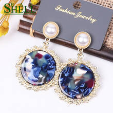 Shell bay2020 New Drop Earrings Fashion Jewelry Blue Earrings for Women Dangle Earrings Wholesale Kpop Earring Accessories Boho 2024 - buy cheap