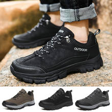 Big Size 48 Classics Style Men Hiking Shoes Black Lace Up Men Sport Shoes Outdoor Jogging Trekking Sneakers Comfortable Boots 2024 - buy cheap