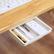 Adhesive Drawer Desktop Organizer ABS Sundries Pencil Tray Under Desk Holder Pop-up Pen Sticky Cosmetics Tableware Organizer 2024 - buy cheap