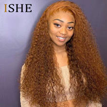 Colored Ginger Orange Wig Curly Human Hair Wigs Red 99j Burgundy 13x6 Lace Front Wigs For Black Women Pre Plucked Remy 150 ISHE 2024 - buy cheap