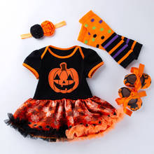 2022 Baby Set Summer Clothing 0-24M Newborn Infant Baby Girls Halloween Romper Clothes Pumpkin Costumes Toddler Outfit Jumpsuit 2024 - buy cheap