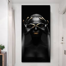 Modern Black Woman Model Paintings on Canvas Wall Art Poster And Prints Pictures Home Decoration For Living Room No Frame 2024 - buy cheap