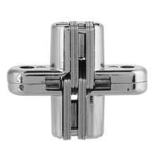 Invisible Concealed hinge Zinc Alloy Hidden Door Hinges Cross door Bearing Silver Hinge Furniture Hardware Accessories Hot Sale 2024 - buy cheap