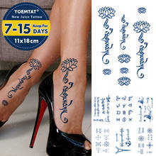 Tatuagem temporária falsa com tinta de suco, tatuagem adesiva de longa duração à prova d'água para braço, arte corporal, masculina e feminina 2024 - compre barato