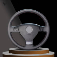 Black Artificial Leat Car Steering Wheel Cover for Volkswagen Golf 5 Mk5 VW Passat B6 Jetta 5 Mk5 Tiguan 2007 2008 2009 2010 011 2024 - buy cheap