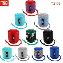 T & g tg129 mini alto-falante bluetooth portátil tela sem fio alto-falante pequeno acampamento ao ar livre condução subwoofer alto-falantes 2024 - compre barato