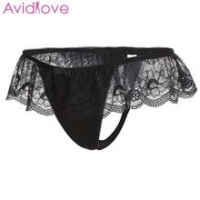 3 pçs sexy babados rendas calcinha feminina moda calcinha tentador bonito briefs algodão cintura baixa bonito renda underwear lingrie 2024 - compre barato