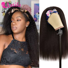 Aatifa-Peluca de cabello humano Yaki para mujeres negras, hecho a máquina pelo liso, malayo 2024 - compra barato