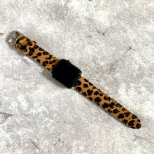 Woman Bracelet For Apple Watch Band 38mm 40mm 42mm 44mm 41mm 45mm Leopard Plush Leather Series 4 5 6 7 SE iWatch Strap Watchband 2024 - buy cheap