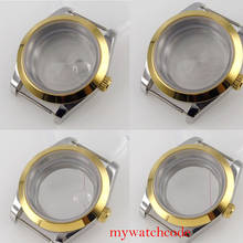 40MM Watch Case For NH35 NH36 Movement Gold Plated Polished Bezel Sapphire Crystal Solid or Glass Back 2024 - buy cheap