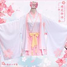 Anime Cardcaptor Kinomoto Sakura Cosplay Costume Cherry Lovely Kimono Uniform Halloween Fancy Dress For Women 2024 - buy cheap