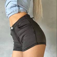 Denim Shorts Women High Waist Strappy Denim Shorts Women 2021 Summer Women's Tight-Fitting Hip Jeans Sexy Hot Boyfriend Jeans 2024 - buy cheap