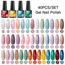 Mtssii 60Pcs/set Gel Nail Polish Set Color Gel UV Led Varnish Nail Art Design Soak Off Whole Set Glitter Nail Gel Learner Kit 2024 - buy cheap