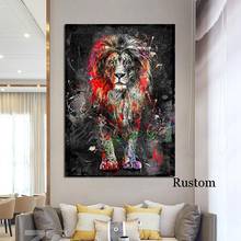 Graffiti Canvas Painting Animal Big Large Picture Modern Home Decoration Prints Lion Wall Art Poster Interior Decor Frameless 2024 - buy cheap