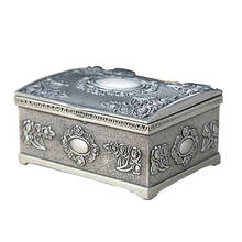 1 Pcs Vintage Metal Jewelry Box Small Trinket Jewelry Storage Box For Rings Earrings Necklace Organizer Jewelry Case Silver 2024 - buy cheap