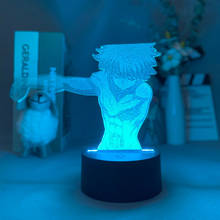 Lámpara de mesa con imagen 3d de Hunter X Hunter Killua para decoración de dormitorio de niños, luz nocturna de Manga, regalo, Usb 2024 - compra barato