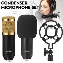 Micrófono condensador BM 800 con soporte de choque, tapa de espuma y Cable, micrófono profesional para grabación de sonido, para Radio 2024 - compra barato