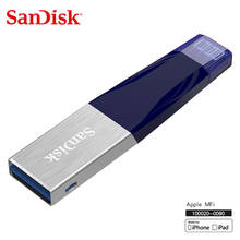 SanDisk Flash Drive iXPand OTG Lightning 128GB 64GB 32GB 16GB Pendrive Dual OTG USB 3.0 256GB Pen Drive for iPhone & iPad MFi 2024 - buy cheap