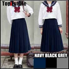 BLACK GREY NAVY Orthodox college style Japanese student uniform JK Uniform suit  orthodox sailor suit pleated skirt class suit 2024 - buy cheap