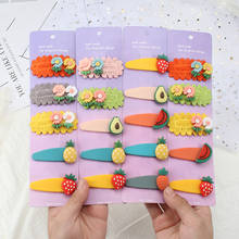 2/5Pcs/Set Colorful Children Fruit Flower Hairpin Hair Accessories Cute Cartoon Sweet Little Daisy Side Clip Hair Clip Headdress 2024 - buy cheap