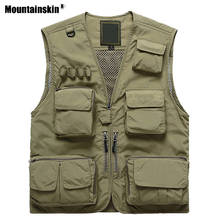 Мужской жилет для походов Mountainskin, из тонкой сетки, с несколькими карманами, VA707 2024 - купить недорого