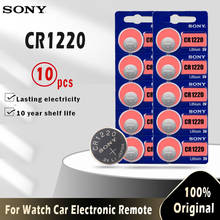 10pcs Sony CR1220 100% Original Button Cell Battery cr 1220 ECR1220 GPCR1220 For Watch Car Key Remote control 3v Lithium Battery 2024 - buy cheap