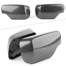 2x Car Exterior Rear View Side Mirror Cover Carbon Fiber Styling ABS Trim For BMW E46 1998 1999 2000 2001 2002 2003 2004 2005 2024 - buy cheap