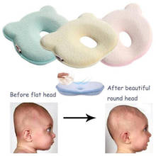 Travesseiros de espuma de memória para bebês, travesseiros de modelagem de bebês respiráveis para prevenir cabeça plana, travesseiro ergonômico para recém-nascidos 2024 - compre barato