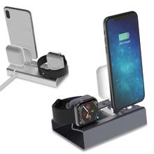 3in1 Aluminum Charge Stand Holder Station Dock Mount for Airpods 1/2 for iphone for Apple Watch Series 1/2/3/4 42mm 38mm 40mm 44 2024 - buy cheap