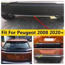 Декоративная полоса для заднего багажника, дверного бампера, комплект обшивки, внешние аксессуары из нержавеющей стали для Peugeot 2008 2020 2021 2024 - купить недорого