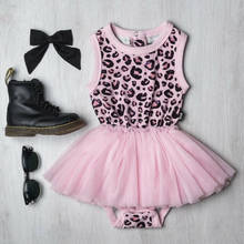 Pudcoco/Боди для новорожденных девочек; летняя одежда для маленьких девочек без рукавов; Розовая фатиновая юбка с леопардовым принтом; комплект одежды 2024 - купить недорого