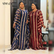 Vestidos africanos de 4 colores para mujer, ropa africana de talla grande Dashiki con lentejuelas, vestido musulmán Abaya Dubai, bata de Boubou africana 2024 - compra barato