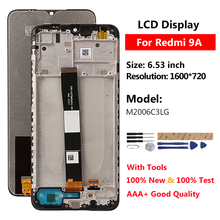 Tela lcd para xiaomi redmi 9a com moldura, digitalizador touch para redmi 9a m2006c3 lg, substituição para redmi 9a 2024 - compre barato