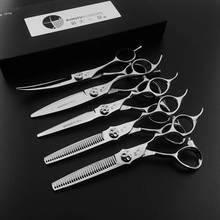 6 Professional Hair Salon Structure Scissors Set Cutting Barber Haircut Thinning Shear Scissors Hairdressing Hair Tools Scissors 2024 - buy cheap