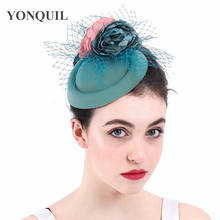 Fascinator Medium Green Kentucky Derby with Veil Occasion Church Hat Bridal Wedding Headpieces New Arrival Multicolors Polyester 2024 - buy cheap