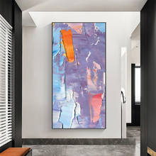 Pintura al óleo colorida abstracta impresa en lienzo, póster moderno, cuadros de pared para sala de estar, decoración del hogar sin marco 2024 - compra barato