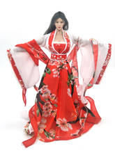 Figura de soldado a escala 1/6, ropa antigua, Hanfu Phicen Tbl impreso en rojo, modelo de cuerpo de pecho grande, figura de juguete, accesorios de ropa para muñecas 2024 - compra barato