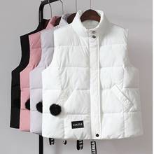 Jacket Vest Autumn Winter Warm down Cotton Vest Women's Sleeveless Vest plus Size Short Vest Coat Chaleco Mujer 2024 - buy cheap