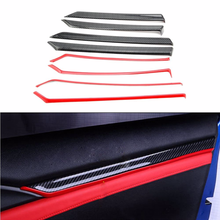 New 8PCS Carbon Fiber BS Interior Door Trim Decals Cover For Honda Civic 10th 2016 2017 Interior Mouldings 2024 - buy cheap