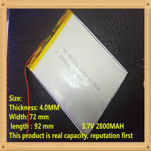 Free shipping! 3.7V 2800mah 407292 Polymer Lithium Li-Po Rechargeable Battery For GPS  DVD PAD e-book tablet pc power bank 2024 - buy cheap