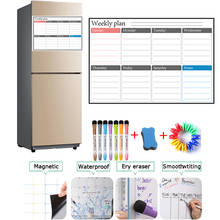 Magnetic Weekly Monthly Planner Calendar Dry Erase Whiteboard Markers A3 Size Fridge Message Drawing Memo Magnet Moterm Stickers 2024 - buy cheap
