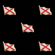 5PCS USA State Flag Alabama Waving Lapel Safety Pins Collectible Badge Brooch Patriotism Pride 2024 - buy cheap