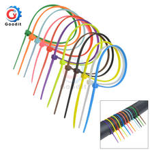 Tiras de cabo de nylon com 100 peças, tiras de ligação automáticas de 150mm para fios de plástico com 12 cores, organizador para fixar o cabo 2024 - compre barato