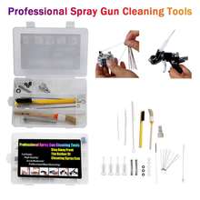 ROLKETU 24PCS Airbrush Spray Guns Nozzle Cleaning Repair Tool Kit Needle & Brush Set Spray Guns Clean Accessories 2024 - buy cheap