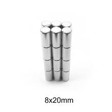 5~50PCS 8x20 mm Super Powerful Magnetic Magnet 8mm x 20mm Thick Permanent Neodymium Magnet Strong 8x20mm Round Magnet 8*20 mm 2024 - buy cheap