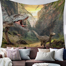 Jurassic Dinosaur 3D Primeval Forest Tapestry Bedroom Home Decoration Wall Blanket Tapestry Bedroom Wall Hanging Yoga Mat 2024 - buy cheap