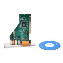 Placa de som para pc, 1 peça, 4 canais, surround 3d, pc, áudio, com porta midi, para windows xp/7/5.1 2024 - compre barato